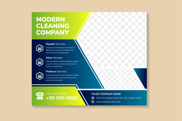 Cleaning Company Green Blue Horizontal: Elevating Your Marketing with Professional Design