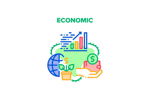 Economic Wealth Vector Concept Color: Visualizing Financial Growth in Modern Design