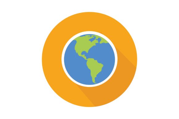Elevating Global Narratives: The Strategic Value of Flat Icon - Travelling Globe in Modern Design