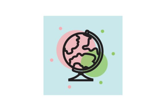 Elevating Visual Communication with the Flat Icon - Education Globe Asset