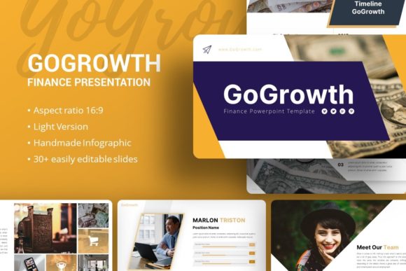 GoGrowth Presentation Template: Design & Finance Decks