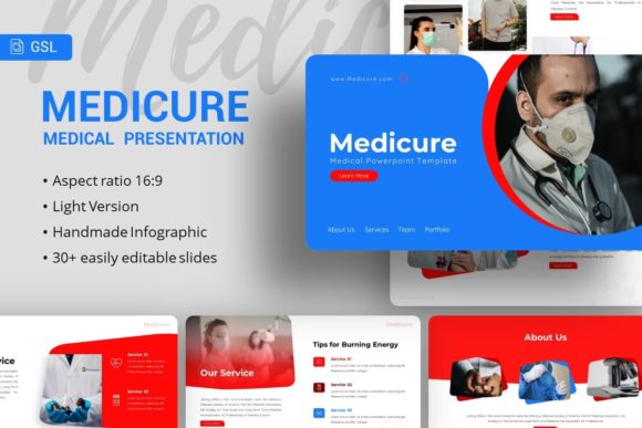 Google Slides Template - Medicure: Streamlining Professional Presentation Workflows