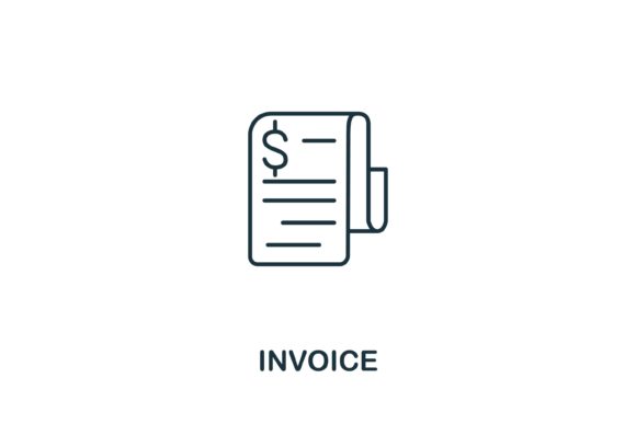 Invoice Icon: Line Style Vector for UX and Branding