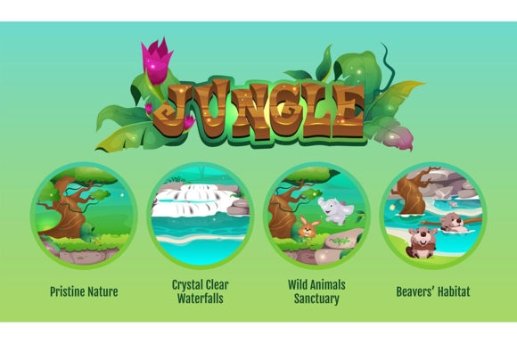Jungle Flat Color Vector Conceptual: Design Solutions for Tropical Themes