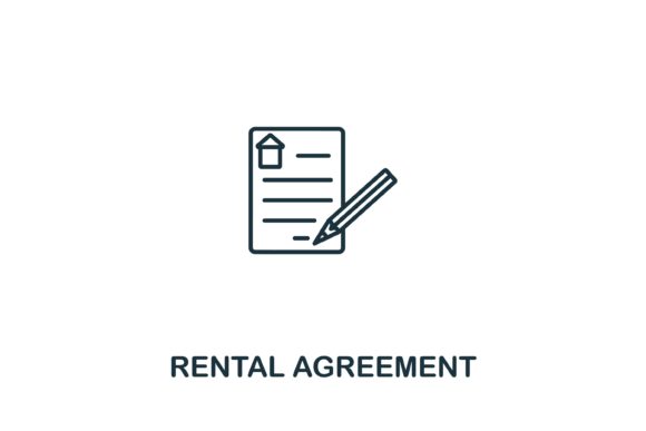 Rental Agreement Icon: Essential Real Estate Vector Asset