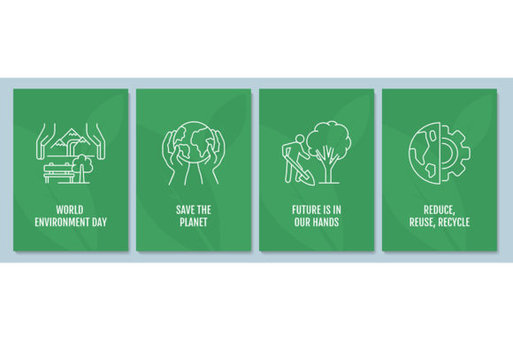 World Environment Day Postcard Set Design Guide